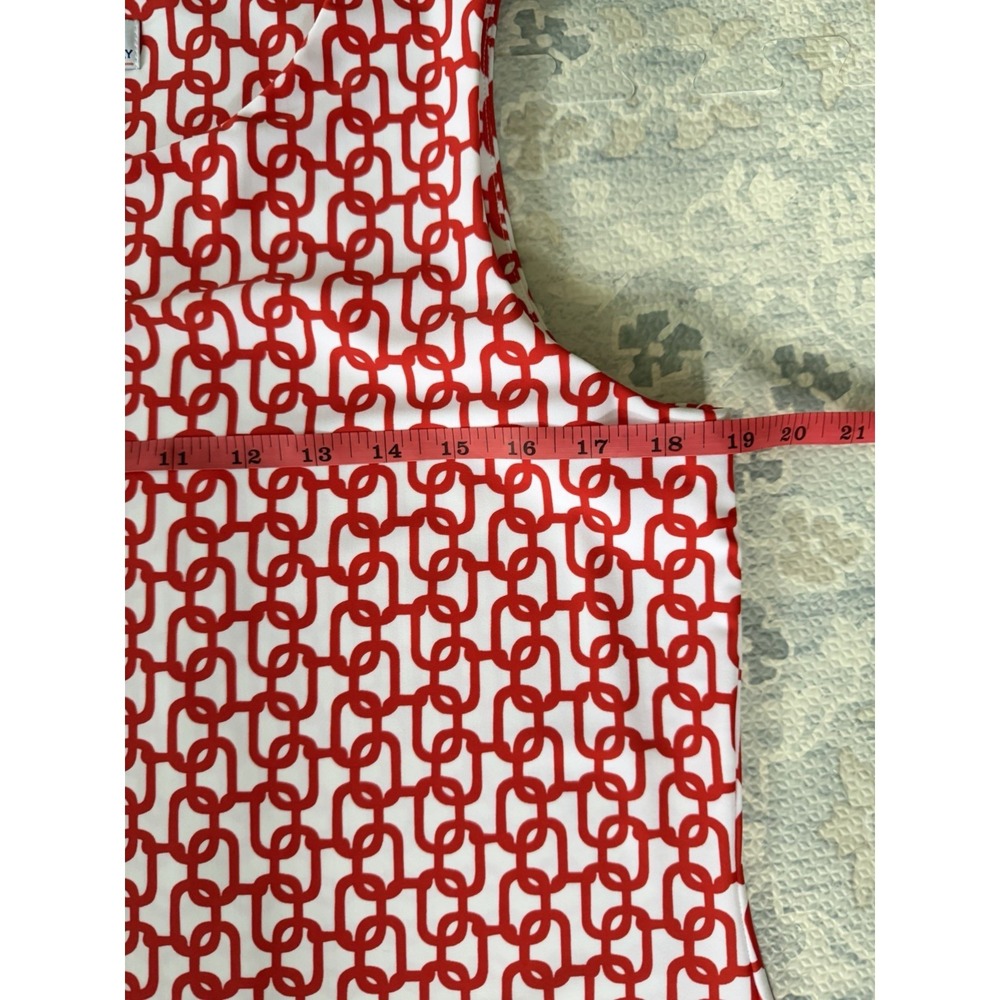 Jude Connally Chain Link Dress - Red Orange White Sleeveless NWOT - Picture 8 of 8